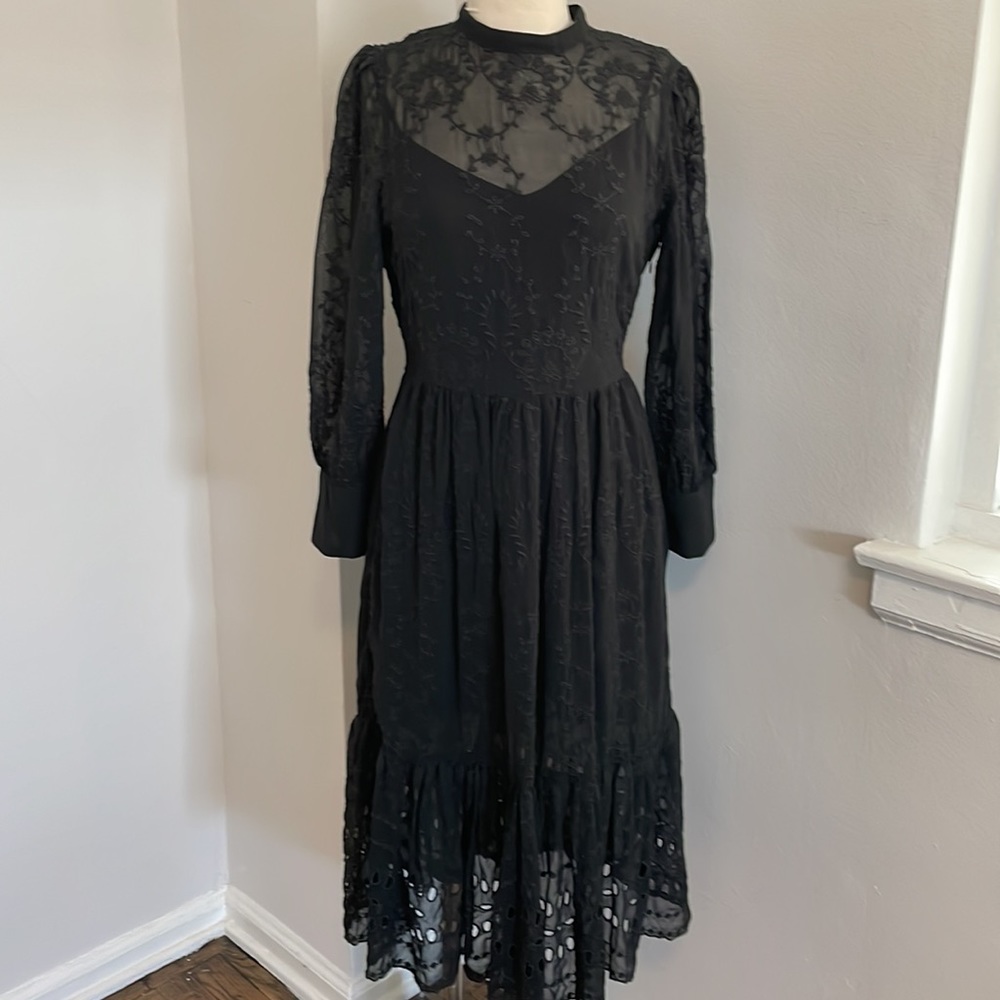 JCrew Petite Boho Embroidered Dress 4P.